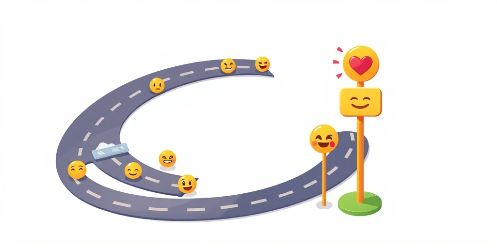 Emojis simplifying a complex conversation path