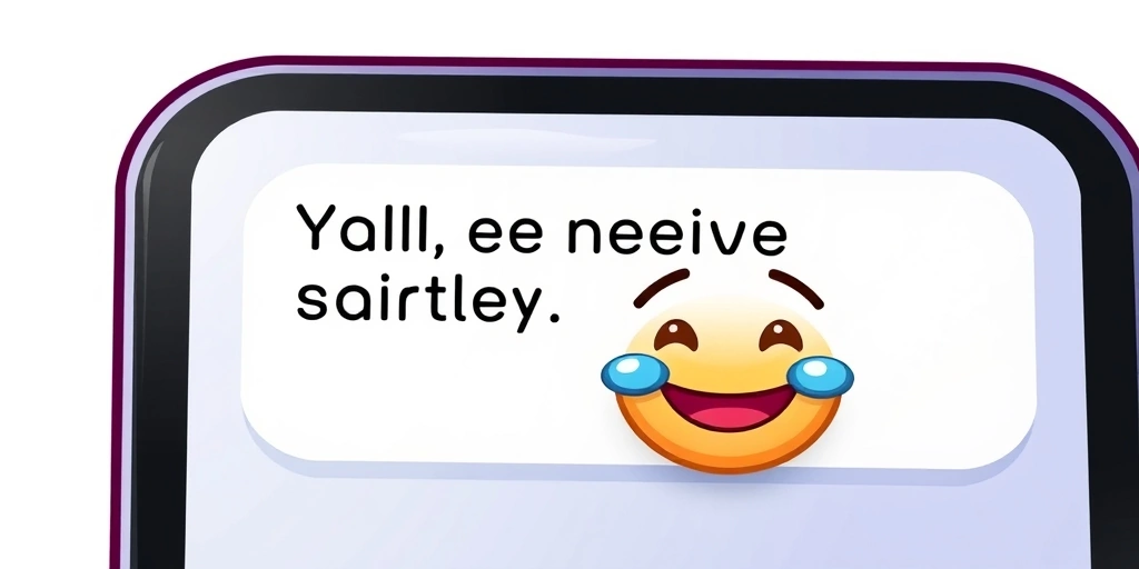 A text message showing how an emoji changes the tone from nervous to friendly.