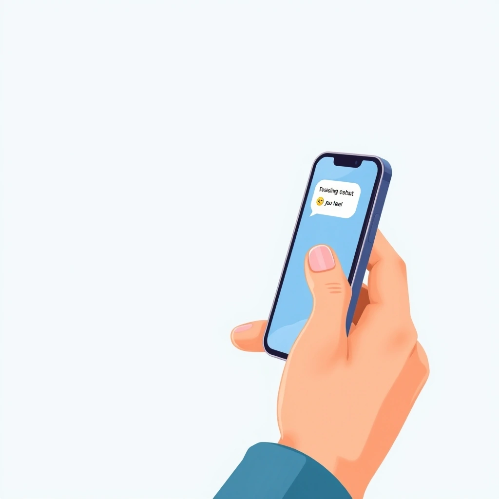 Someone finding clarity and connection through an emoji in a paused conversation.