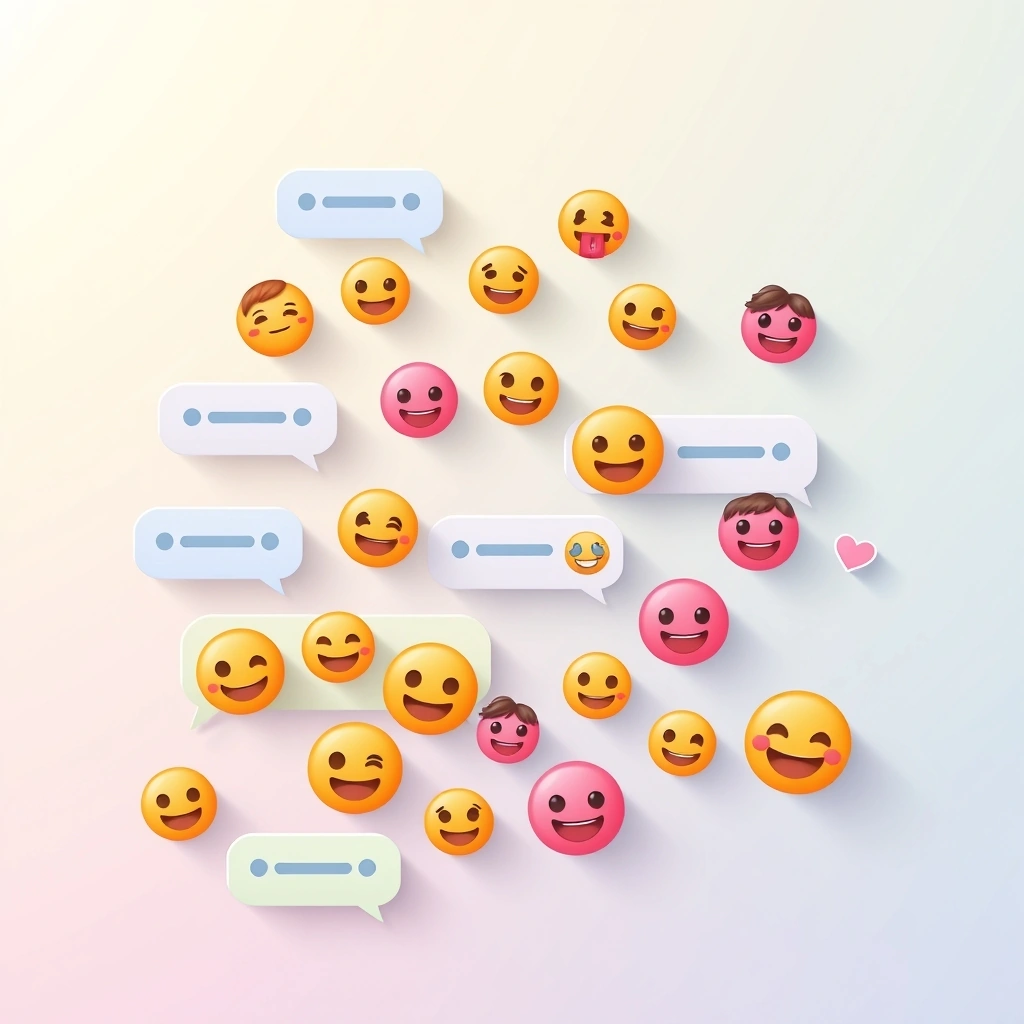 A vibrant group chat thread showing emojis used naturally within a conversation to ease tone. A vibrant group chat thread showing emojis used naturally within a conversation to ease tone.