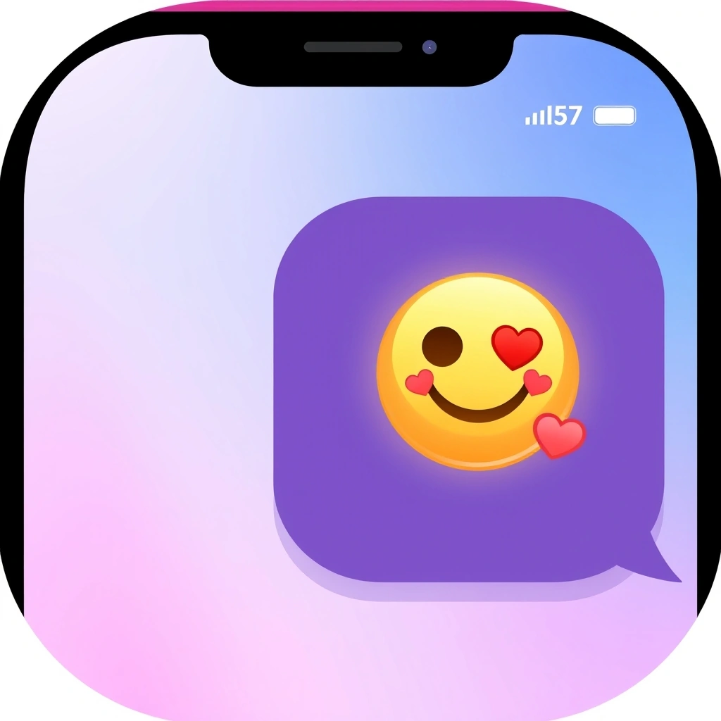 A phone screen showing an emoji acting as a social cushion in a group chat.