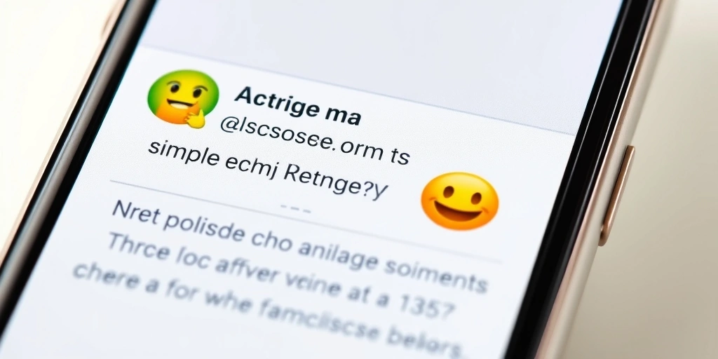 A smartphone showing a confusing emoji reply in a public social media thread.