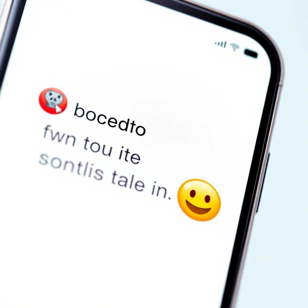 A smartphone displaying a social media comment softened with an emoji pair.
