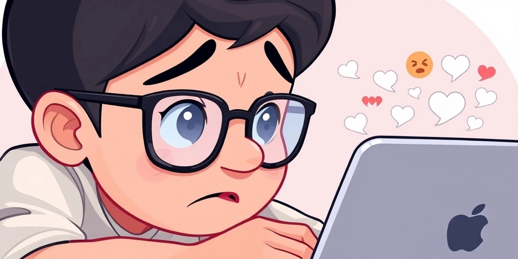 A person thoughtfully looking at a laptop screen reflecting a social media comments section. A person thoughtfully looking at a laptop screen reflecting a social media comments section.