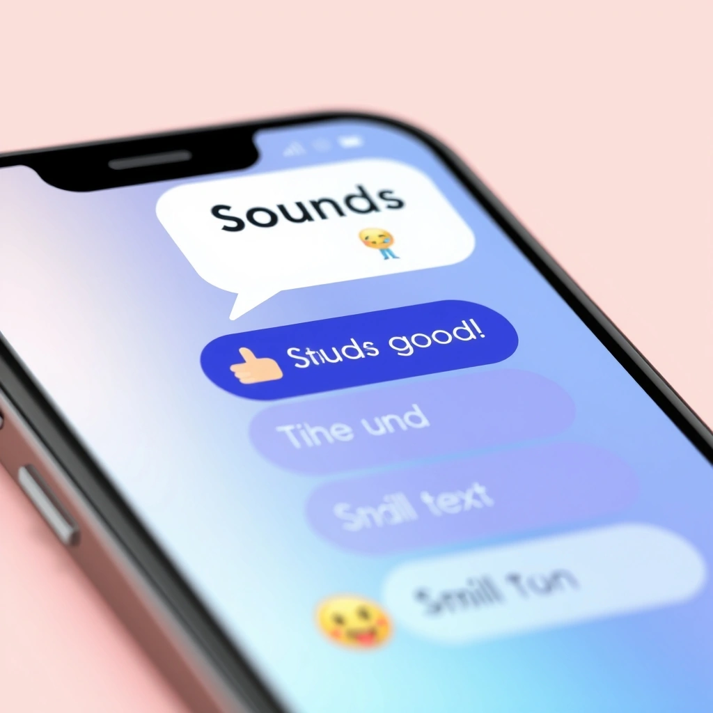 A smartphone showing a work chat with and without emojis, highlighting the difference in tone.