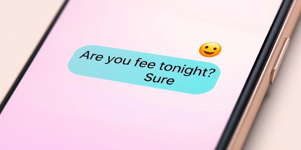 Smartphone showing how an emoji changes the tone of a text reply from neutral to friendly.