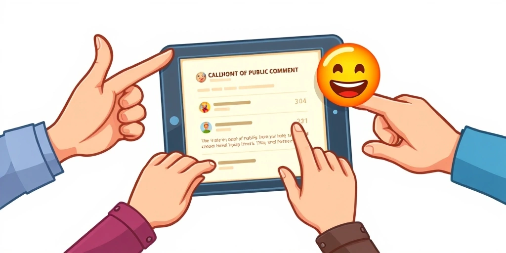 People using a tablet to discuss emojis in online comments