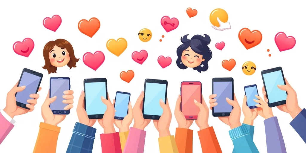 Hands holding phones with connecting emojis, representing bridge-building in digital talk.