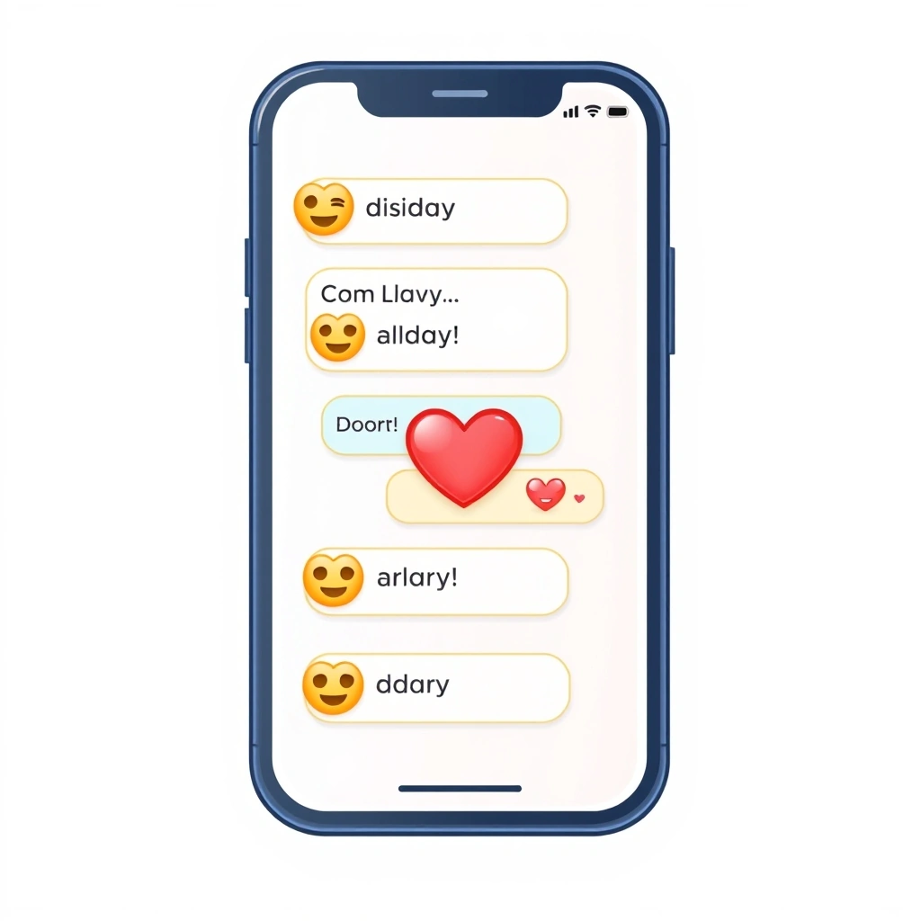 A phone showing a slow text thread with a heart emoji highlighting emotional continuity.