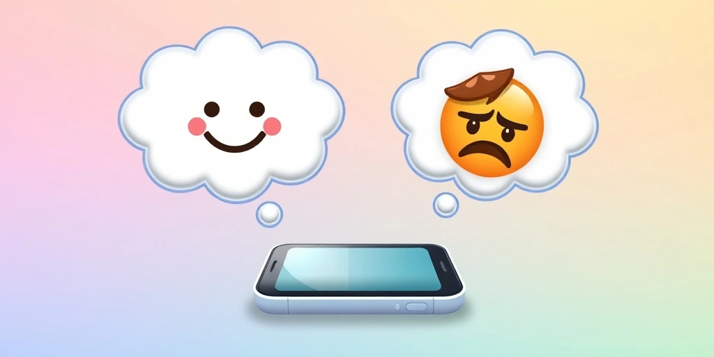 Misinterpretation of a grimacing face emoji in messaging