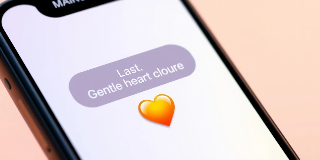 A phone screen showing a text conversation ending with a heart emoji.