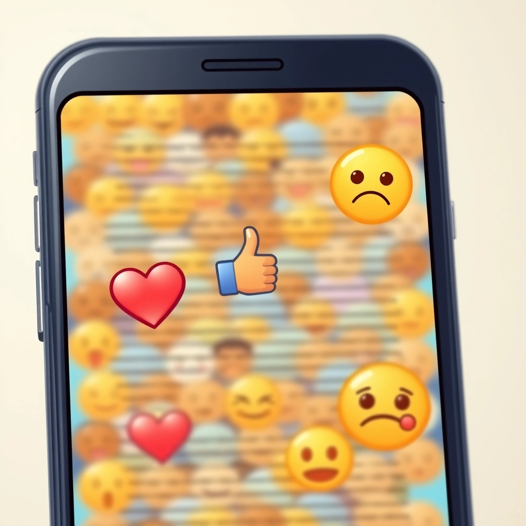 A close-up of a busy group chat on a phone, highlighting key emojis standing out in the text.