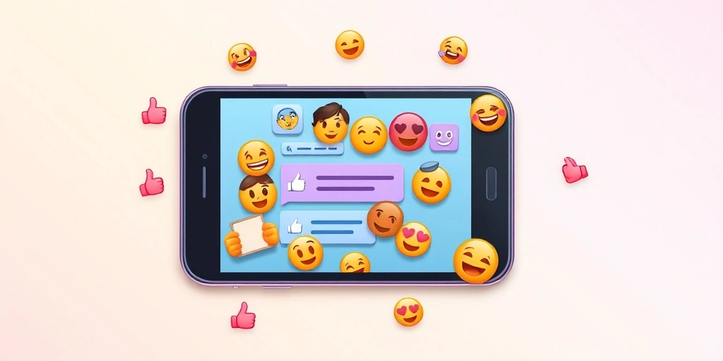 A phone showing a group chat full of emoji reactions.