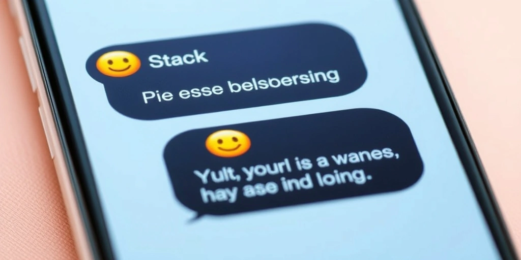 A smartphone showing how a simple emoji changes the tone of a text message from plain to friendly.