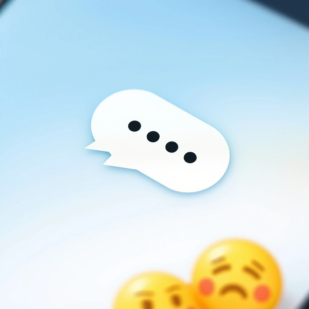 A phone screen showing the three typing dots, symbolizing an awkward pause in a text conversation.