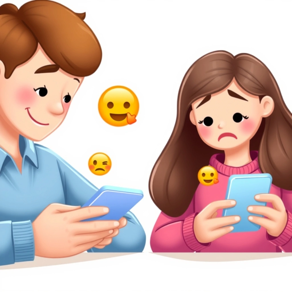 Two people having different reactions to the same emoji in a message Two people having different reactions to the same emoji in a message