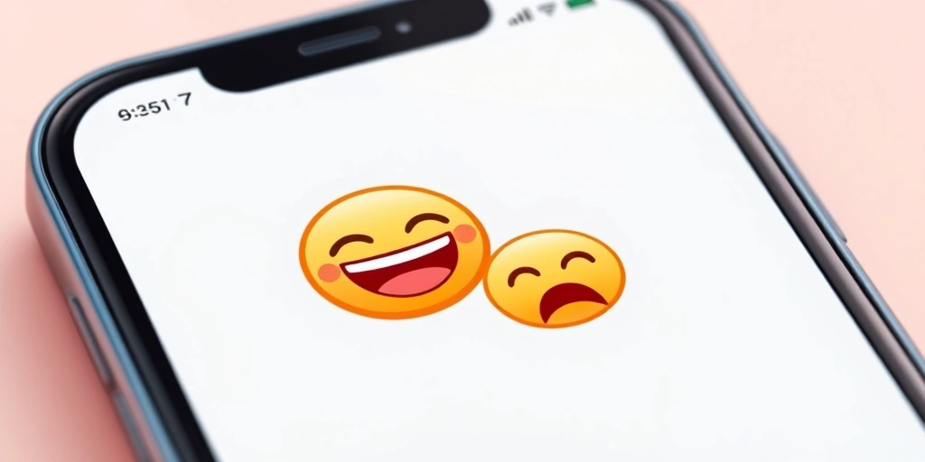A text message showing the laughing and pleading face emojis combined A text message showing the laughing and pleading face emojis combined