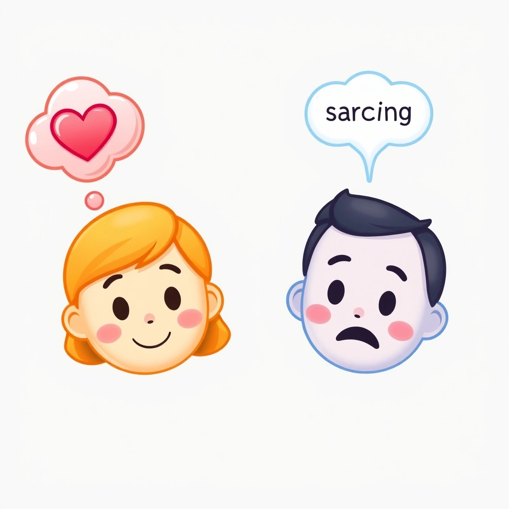 Diverging interpretations of the same emoji in a conversation