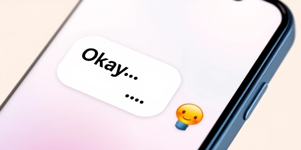Text message showing the thoughtful emoji sequence 'Okay... ๐ค๐ก' on a phone screen. Text message showing the thoughtful emoji sequence 'Okay... ๐ค๐ก' on a phone screen.