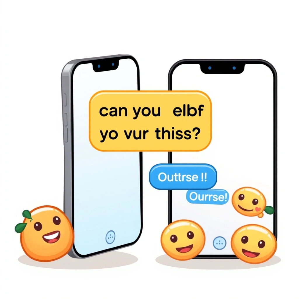 Text conversation showing an emoji softening a request Text conversation showing an emoji softening a request