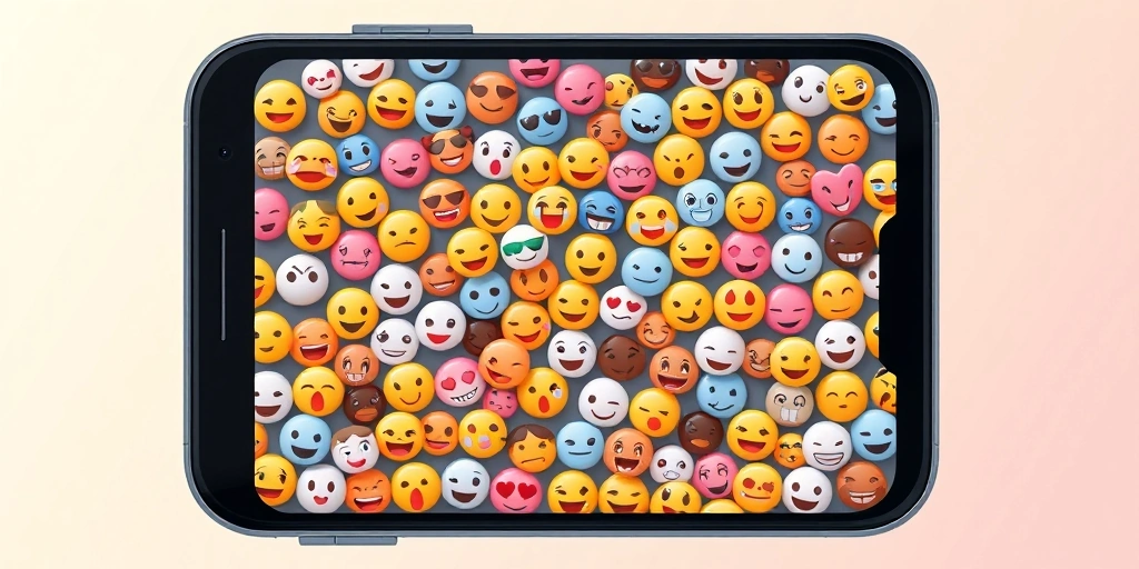 A close-up of a busy group chat, highlighting how emojis pop out in the text stream.