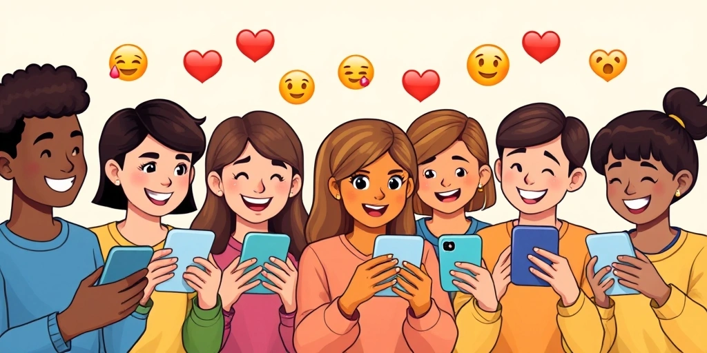 People using emojis to react and engage with a social media post in a digital public space.