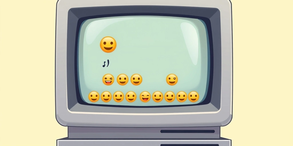 An old computer screen displaying simple text chat with early emoticons.